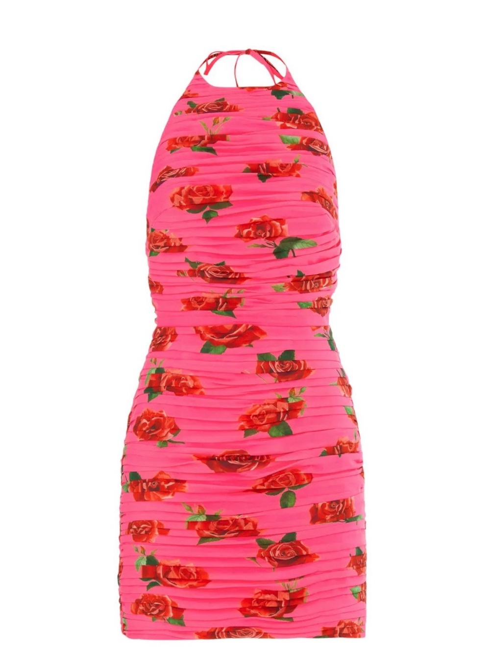 Pink Floral Ruched Slip Dress - Picture 6 of 13
